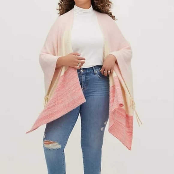 torrid Sweaters - Torrid Multi Colorblock Ruana